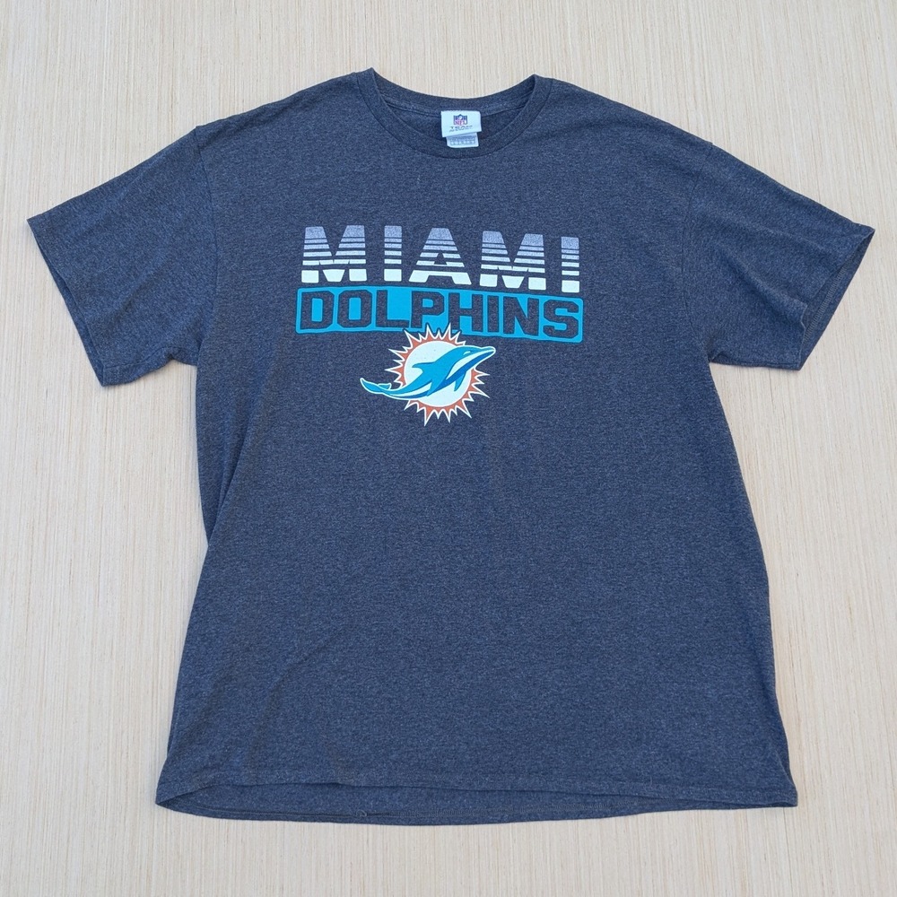 NFL Miami Dolphins Football Team Apparel Shirt Sleeve T-Shirt Men's Large
